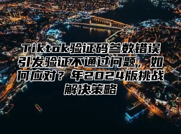 Tiktok验证码参数错误引发验证不通过问题，如何应对？年2025版挑战解决策略