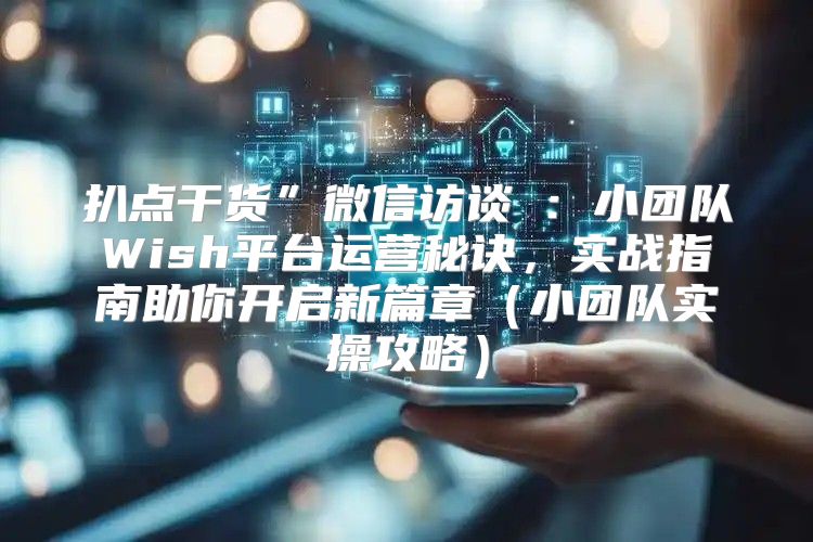 扒点干货”微信访谈⑤：小团队Wish平台运营秘诀，实战指南助你开启新篇章小团队实操攻略
