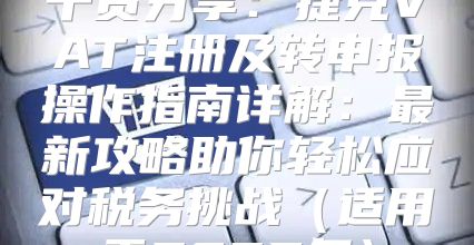 干货分享：捷克VAT注册及转申报操作指南详解：最新攻略助你轻松应对税务挑战适用于2025年
