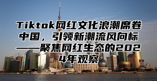 Tiktok网红文化浪潮席卷中国，引领新潮流风向标——聚焦网红生态的2025年观察