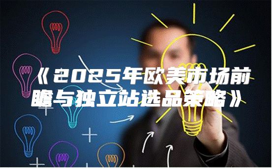 2025年欧美市场前瞻与独立站选品策略