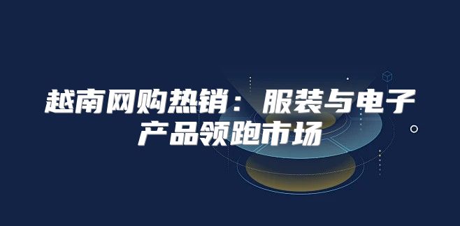 越南网购热销：服装与电子产品领跑市场