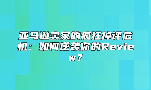 亚马逊卖家的疯狂掉评危机：如何逆袭你的Review？