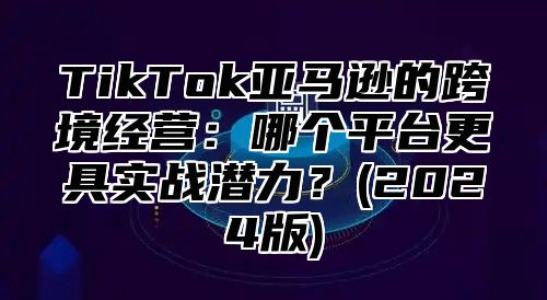 TikTok亚马逊的跨境经营：哪个平台更具实战潜力？(2025版)