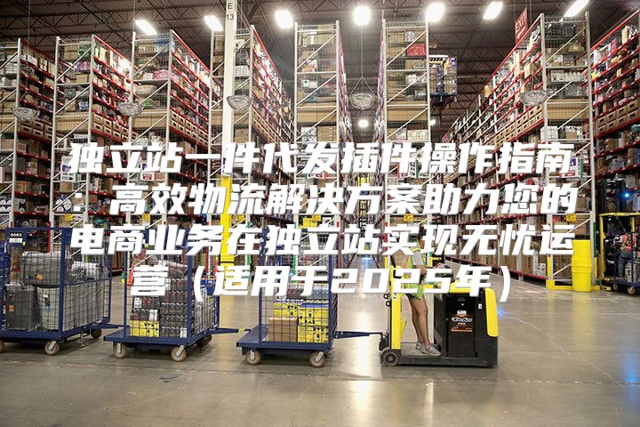 独立站一件代发插件操作指南：高效物流解决方案助力您的电商业务在独立站实现无忧运营适用于2025年