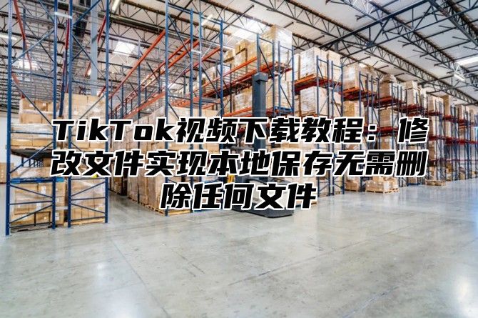 TikTok视频下载教程：修改文件实现本地保存无需删除任何文件