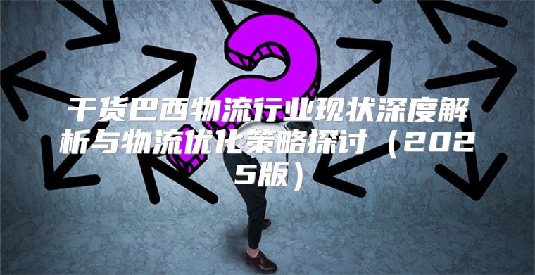 干货巴西物流行业现状深度解析与物流优化策略探讨2025版