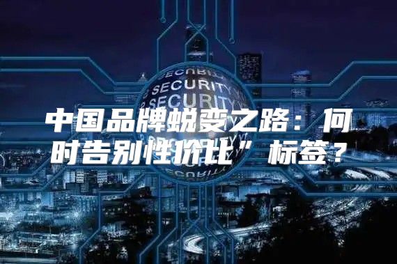 中国品牌蜕变之路：何时告别性价比”标签？