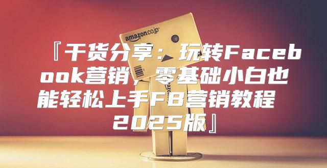 『干货分享：玩转Facebook营销，零基础小白也能轻松上手FB营销教程 2025版』