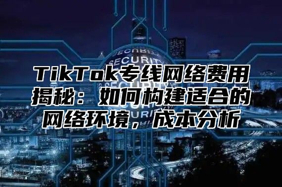 TikTok专线网络费用揭秘：如何构建适合的网络环境，成本分析