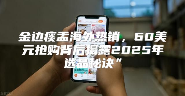 金边痰盂海外热销，60美元抢购背后揭露2025年选品秘诀”