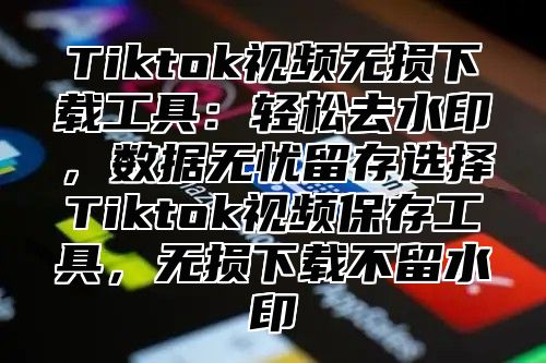 Tiktok视频无损下载工具：轻松去水印，数据无忧留存选择Tiktok视频保存工具，无损下载不留水印
