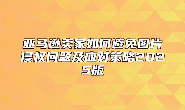 亚马逊卖家如何避免图片侵权问题及应对策略2025版