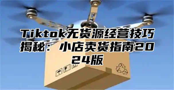 Tiktok无货源经营技巧揭秘：小店卖货指南2025版