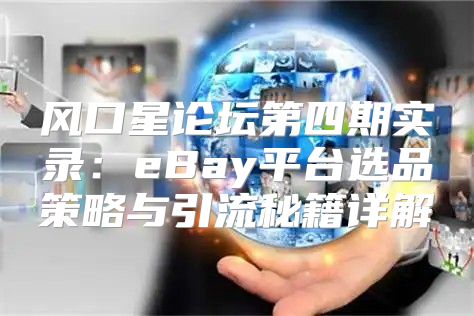 风口星论坛第四期实录：eBay平台选品策略与引流秘籍详解