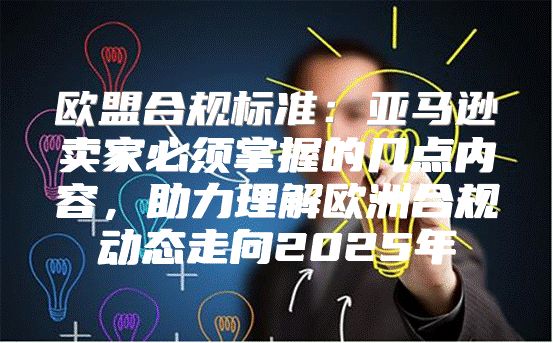 欧盟合规标准：亚马逊卖家必须掌握的几点内容，助力理解欧洲合规动态走向2025年