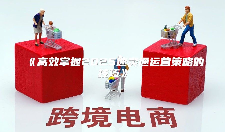 高效掌握2025速卖通运营策略的技巧