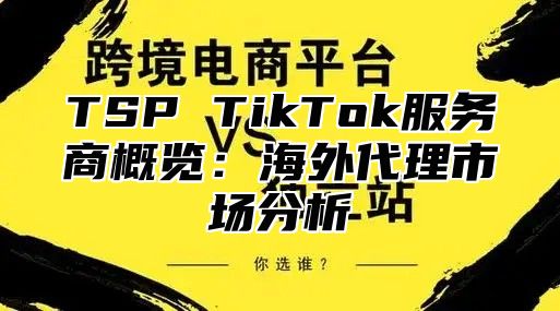 TSP TikTok服务商概览：海外代理市场分析