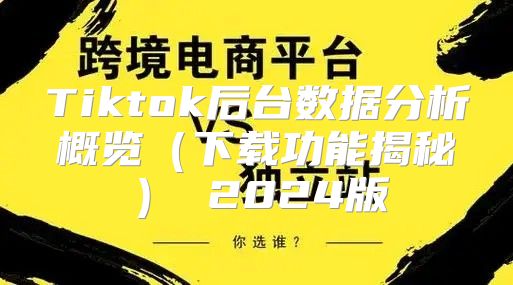 Tiktok后台数据分析概览下载功能揭秘 2025版