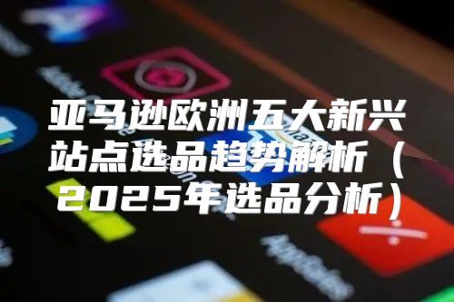 亚马逊欧洲五大新兴站点选品趋势解析2025年选品分析