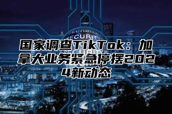 国家调查TikTok：加拿大业务紧急停摆2025新动态