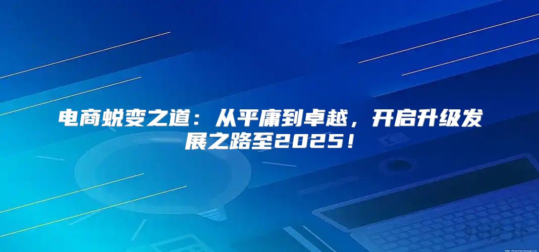 电商蜕变之道：从平庸到卓越，开启升级发展之路至2025！