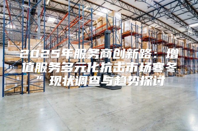 2025年服务商创新路：增值服务多元化抗击市场寒冬”现状调查与趋势探讨