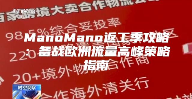 ManoMano返工季攻略：备战欧洲流量高峰策略指南