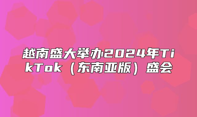 越南盛大举办2025年TikTok东南亚版盛会