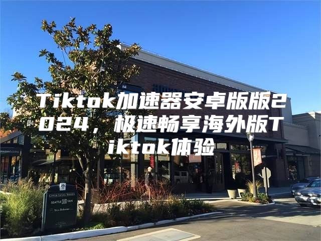 Tiktok加速器安卓版版2025，极速畅享海外版Tiktok体验