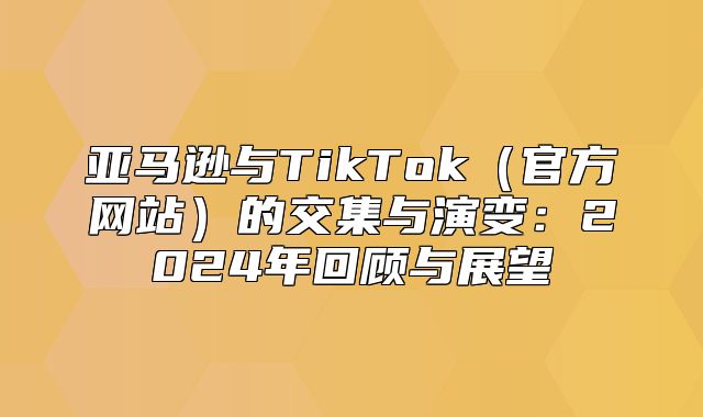 亚马逊与TikTok官方网站的交集与演变：2025年回顾与展望