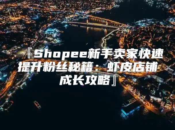 『Shopee新手卖家快速提升粉丝秘籍：虾皮店铺成长攻略』