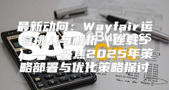 最新动向：Wayfair运营挑战与解析连载5——聚焦2025年策略部署与优化策略探讨