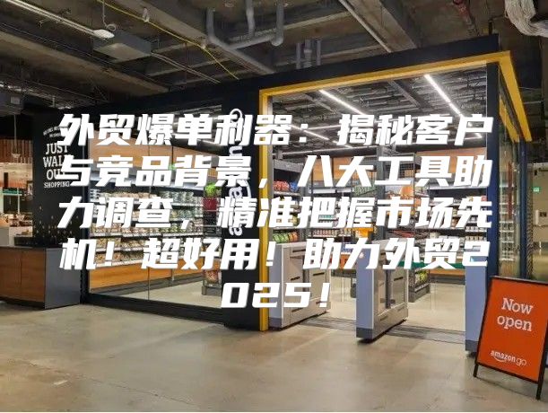 外贸爆单利器：揭秘客户与竞品背景，八大工具助力调查，精准把握市场先机！超好用！助力外贸2025！