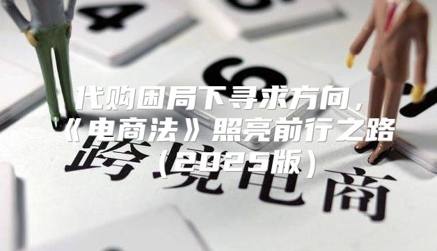 代购困局下寻求方向，电商法照亮前行之路2025版
