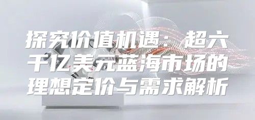探究价值机遇：超六千亿美元蓝海市场的理想定价与需求解析