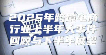 2025年跨境电商行业上半年大事件回顾与下半年展望