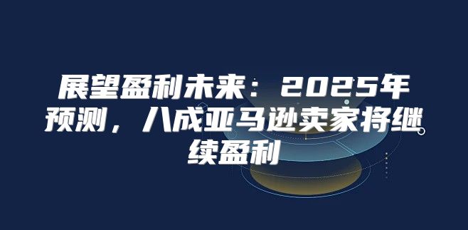 展望盈利未来：2025年预测，八成亚马逊卖家将继续盈利