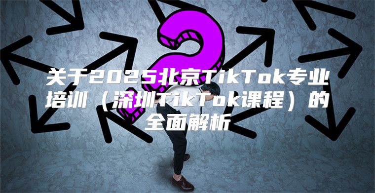 关于2025北京TikTok专业培训深圳TikTok课程的全面解析