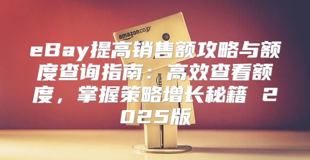 eBay提高销售额攻略与额度查询指南：高效查看额度，掌握策略增长秘籍 2025版