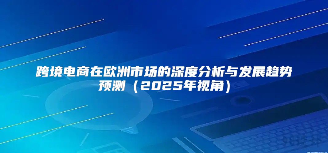 跨境电商在欧洲市场的深度分析与发展趋势预测2025年视角