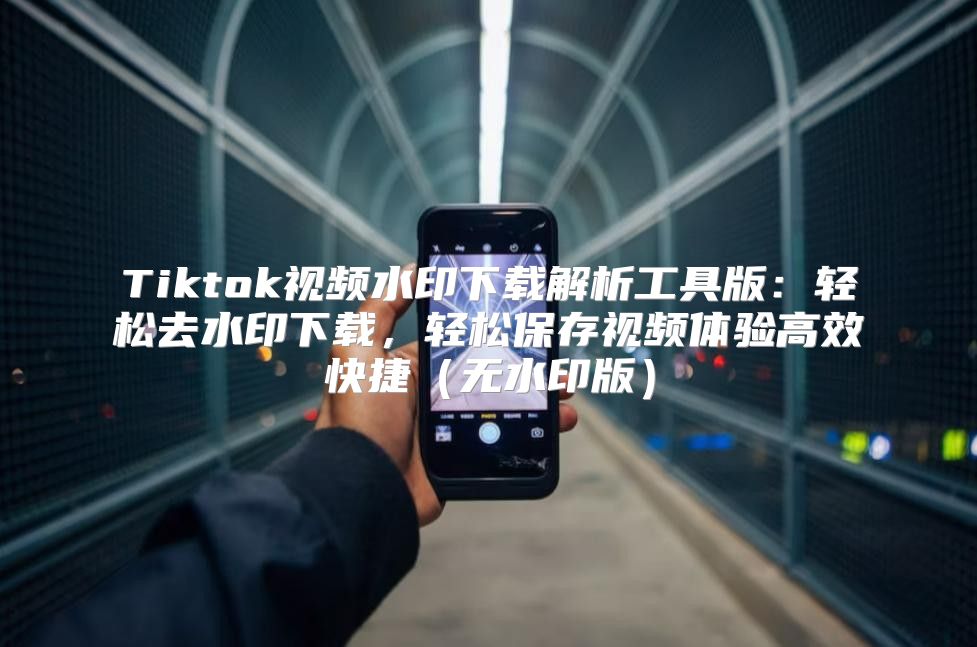 Tiktok视频水印下载解析工具版：轻松去水印下载，轻松保存视频体验高效快捷无水印版