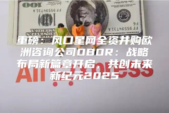重磅：风口星网全资并购欧洲咨询公司OBOR：战略布局新篇章开启，共创未来新纪元2025
