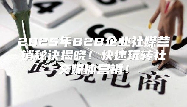 2025年B2B企业社媒营销秘诀揭晓！快速玩转社交媒体营销！
