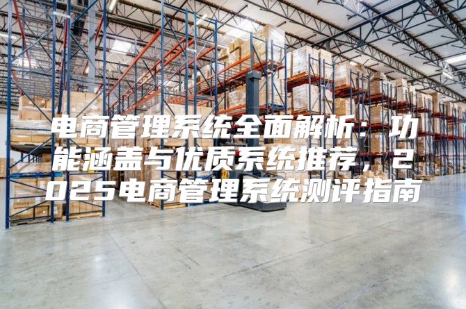 电商管理系统全面解析：功能涵盖与优质系统推荐，2025电商管理系统测评指南