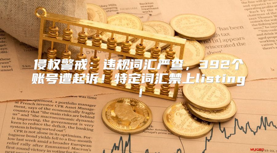 侵权警戒：违规词汇严查，392个账号遭起诉！特定词汇禁上listing！