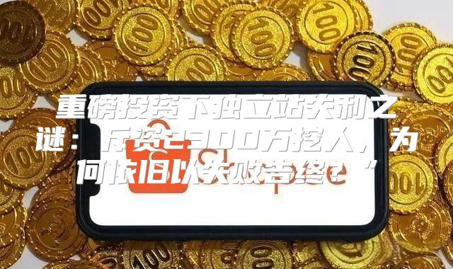 重磅投资下独立站失利之谜：斥资2300万挖人，为何依旧以失败告终？”