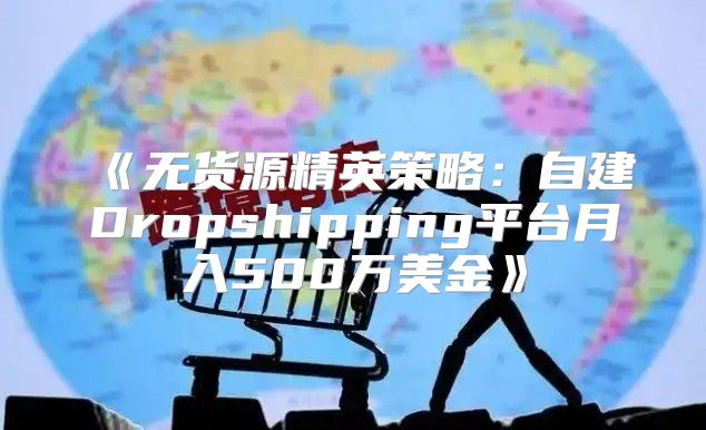 无货源精英策略：自建Dropshipping平台月入500万美金