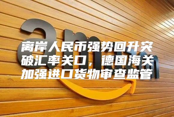 离岸人民币强势回升突破汇率关口，德国海关加强进口货物审查监管