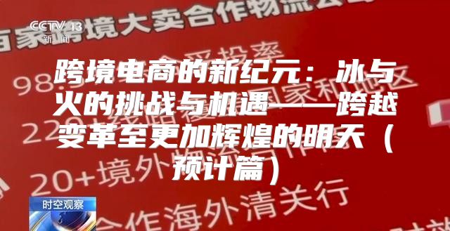 跨境电商的新纪元：冰与火的挑战与机遇——跨越变革至更加辉煌的明天预计篇